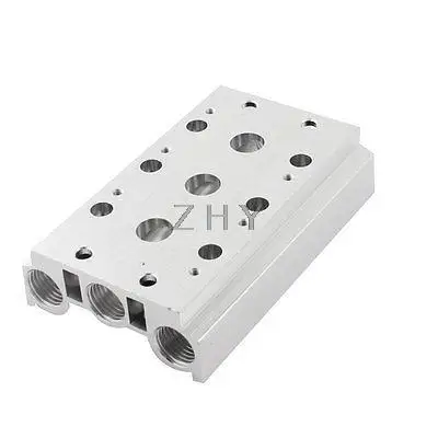 1/4PT порты резьба 3 станции коллектор пневматический соленоидный воздушный клапан Базовая розетка