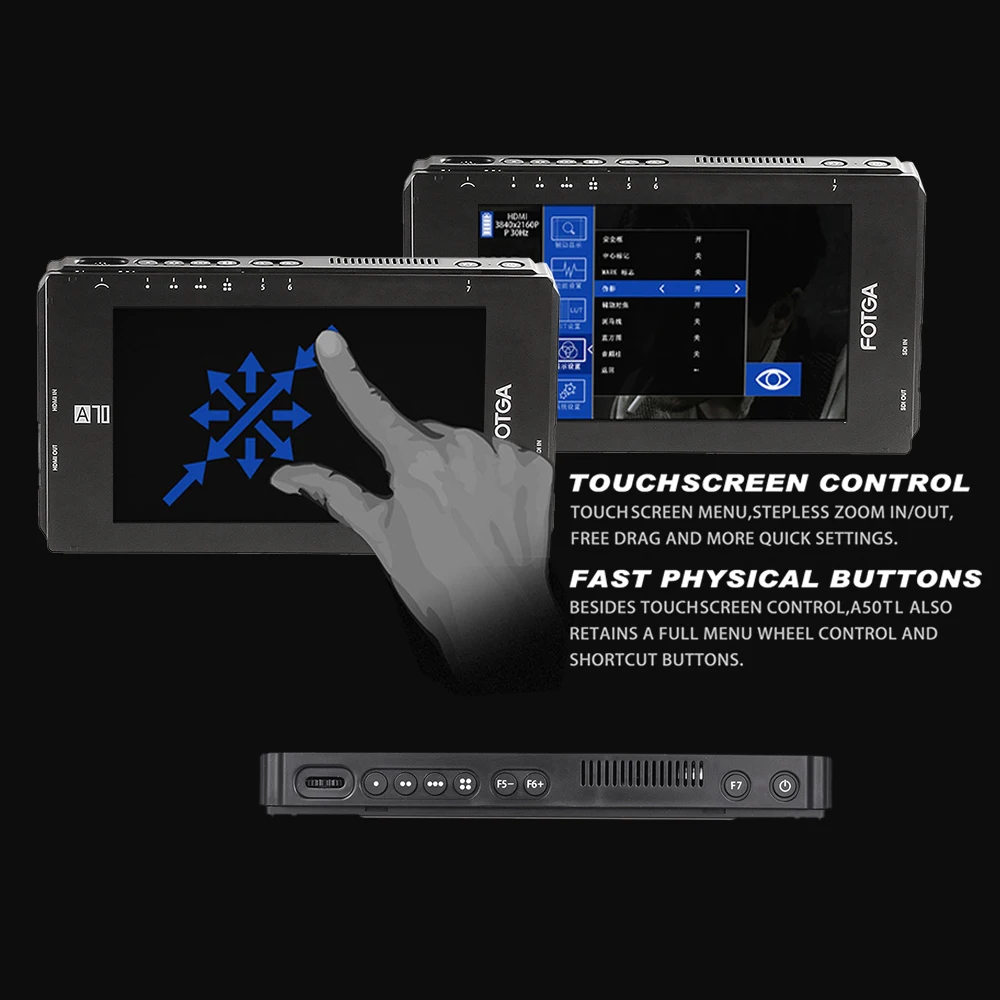 FOTGA A70/A70T/A70TL/A70TLS " сенсорный экран FHD ips видео накамерный полевой монитор 3D LUT 3g SDI/4 K HDMI вход/выход 1920x1080