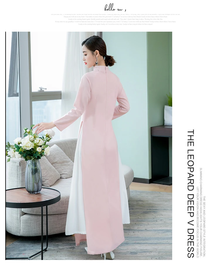 ao dai японское хлопковое женское платье-Ципао ao dai yukata высокого класса из Вьетнама aodai