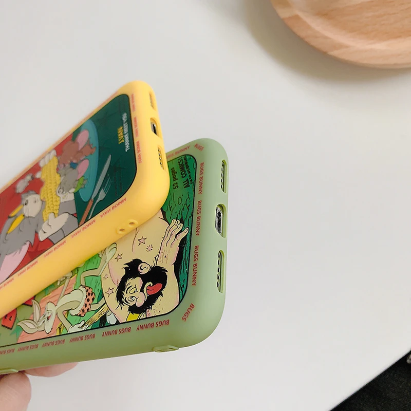 Мягкий силиконовый чехол для телефона Tom and Jerry Bugs Bunny для Apple iPhone 6 Plus 7plus 8 8plus X XS XR MAX 11 Pro, чехол с котом