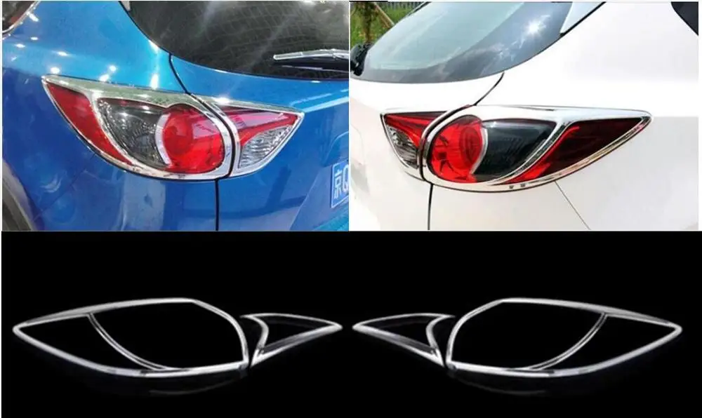 Stainless Steel Tail light lamp Trim Chrome For Mazda CX5 CX-5 2013 2014 