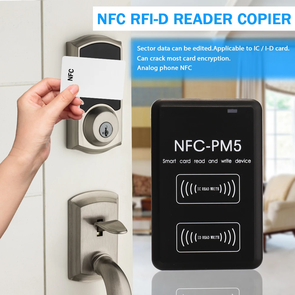NFC-PM3/NFC-PM5 RFI-D копиры IC I-D считыватель писатель Дубликатор с полным панель расшифровки жидкокристаллического дисплея на Функция интеллигентая(ый) карты чтения и записи устройства