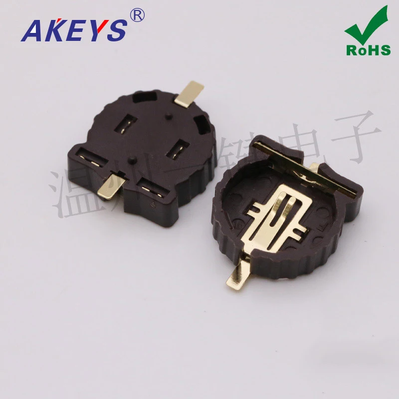 

10 шт., держатель аккумулятора CR1220 SMD, позолоченная температура 280 градусов