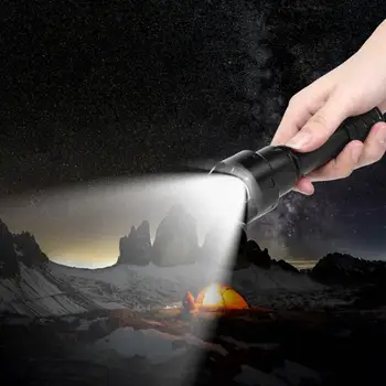 

LED Flashlight Convex Lens Variable Focus Torch For Cycling Camping Emergency