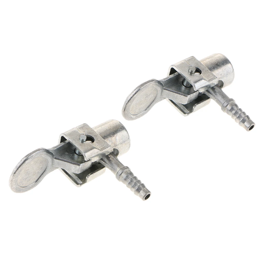 2 Pieces Durable Clip On Tire Tyre Valve Connector Adapter Car Air Chuck Silver