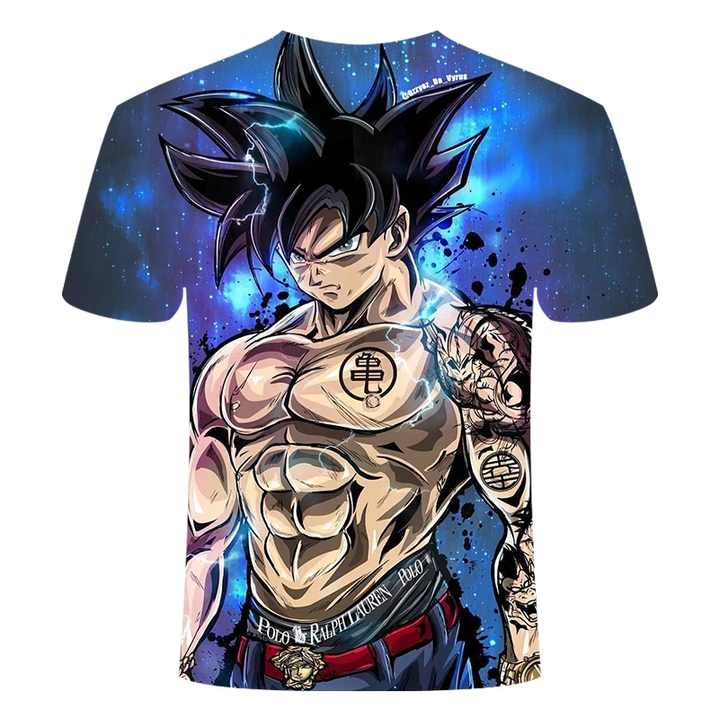 Новинка, футболка с драконом и шариком, Супер Saiyan Dragon Ball Z Dbz Son, футболка Goku Japan Vegeta, уличная, белая, Азиатский Размер 6XL