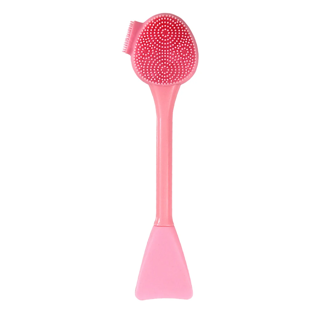 Double Side Silicone Facial Cleanser Brush Soft Hair Face Massage Washing Brush Blackhead Remover Portable Skin Care Tool