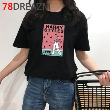

New Harry Styles T Shirt Women Kawaii Cartoon Plus Size Unisex T-shirt Fine Line Love on Tour Graphic Tees Ulzzang Tshirt Female