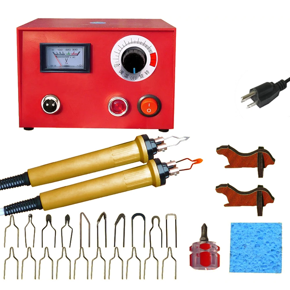

Adjustable Temperature Wood Burning Machine Set 25W Handle Wood Crafts Burning Tools Electric Soldering Iron
