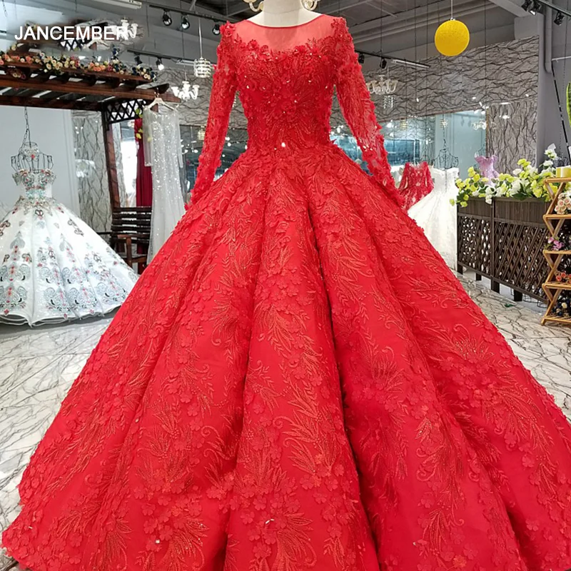 LS85550 красный мусульманский пушистый старинный вечернее платье с длинными