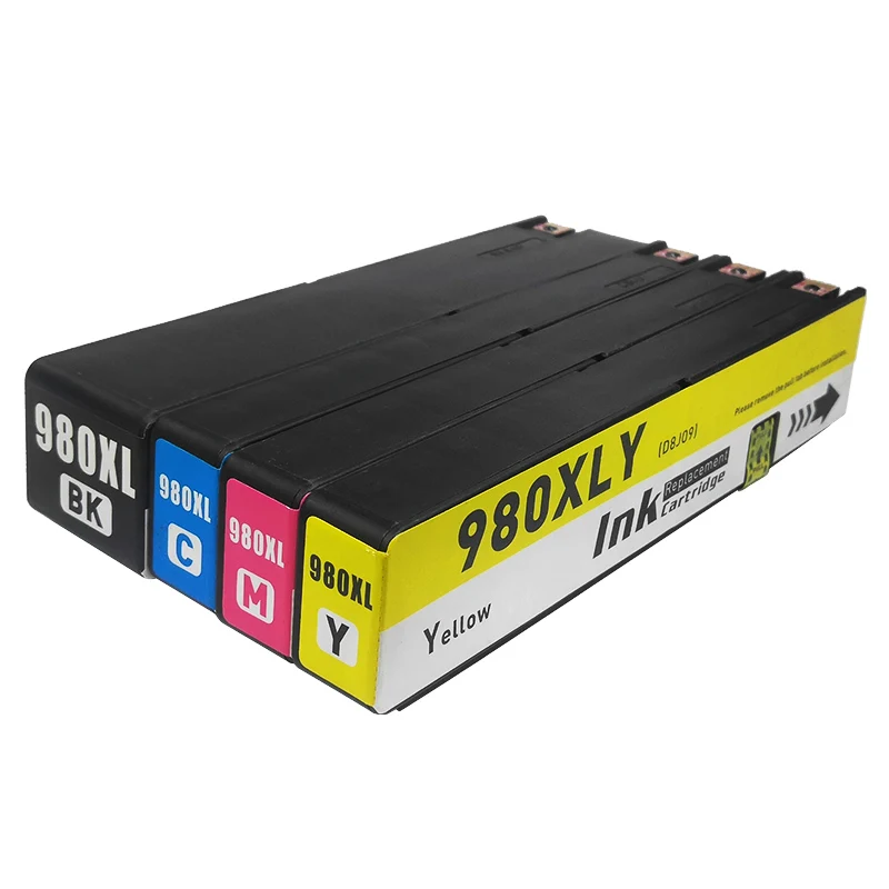 4 цвета 1 комплект совместимый hp 980 hp 980xl чернильный картридж для X555dn X585dn MFP/X585f MFP/X585z принтер