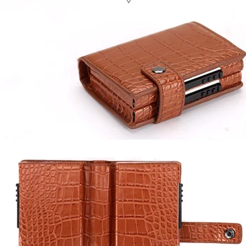 

Automatic Wallet Credit Card Holder Case Aluminum Alloy Anti-Degaussing Anti-Theft Bank Credit Card