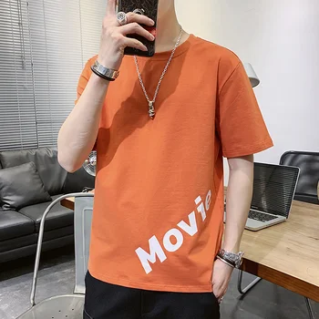 

Summer short sleeve T-shirt, men's ins fashion brand, Hong Kong style, students' half sleeve clothes, loose and versatile bottom