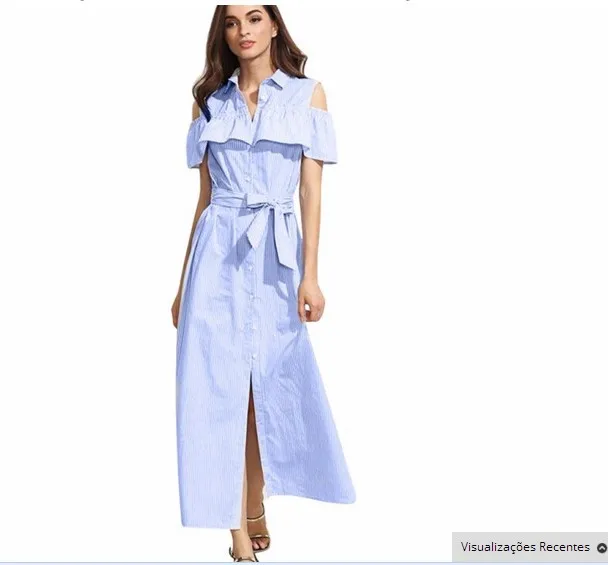 

0793 Europe And America WOMEN'S Dress Spring And Summer-Sleeveless Vest Skirt Blue Stripes Maxi Formal Dress Long Beach Wedding