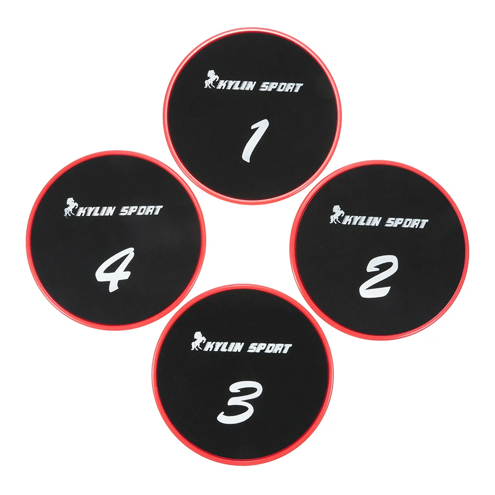 

KYLIN SPORT 4Pcs Fitness Gliding Disc Total Crunch Workout Sliding Plate Home Gym Abdominal Exercise Equipment Gliding Disc