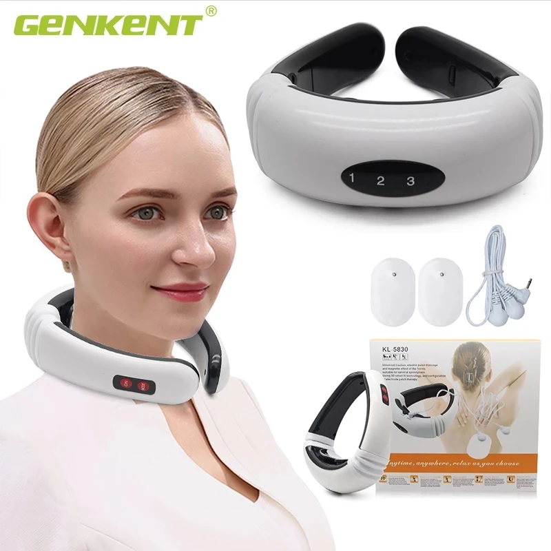 Electric Cervical Pulse Neck Massager Muscle Relax Massage Magnetic Therapy  US