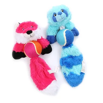 

Pet toys vocal toys tennis stitching cute animal shape plush toys pet supplies，Q311