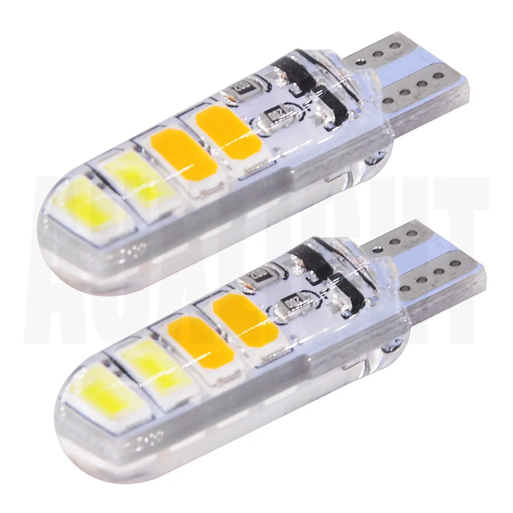 

Прямая продажа от производителя, Автомобильная светодиодный ная лампа T10 5630 8smd, двухцветная флэш-лампа T10, силиконовая лампа, лампа, светодиодный светильник Па