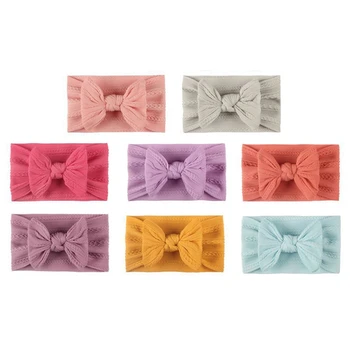 

8 Pcs Baby Bow Knot Headbands Turban Newborn Baby Girl Headbands Elastic Kids Toddler Hair Band Hair Accessories Gifts
