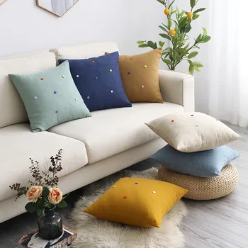 

Fashion Solid Throw Pillow Cushion Cover High Quality Pillow Case Home Decorative Woven Square Pillowcases