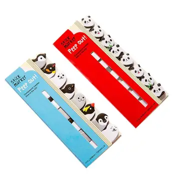 

2PCS Cute DIY Memo Pad Self-Stick Paper Note Kawaii Cartoon Animal Bamboo Panda Bear Penguin Sticker Office School Supplies