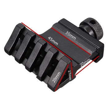 

45 Degree Ramp Bracket Unilateral Bracket Flashlight Fixture 20mm Bracket with Hex Wrench