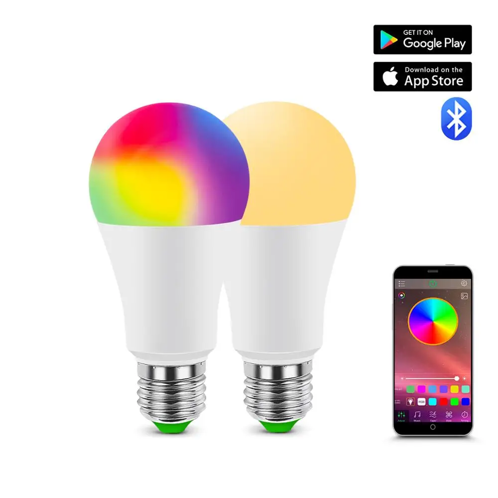 Светодиодная лампа RGBW RGBWW E27 85-265 в беспроводная с Bluetooth 4 0 и дистанционным