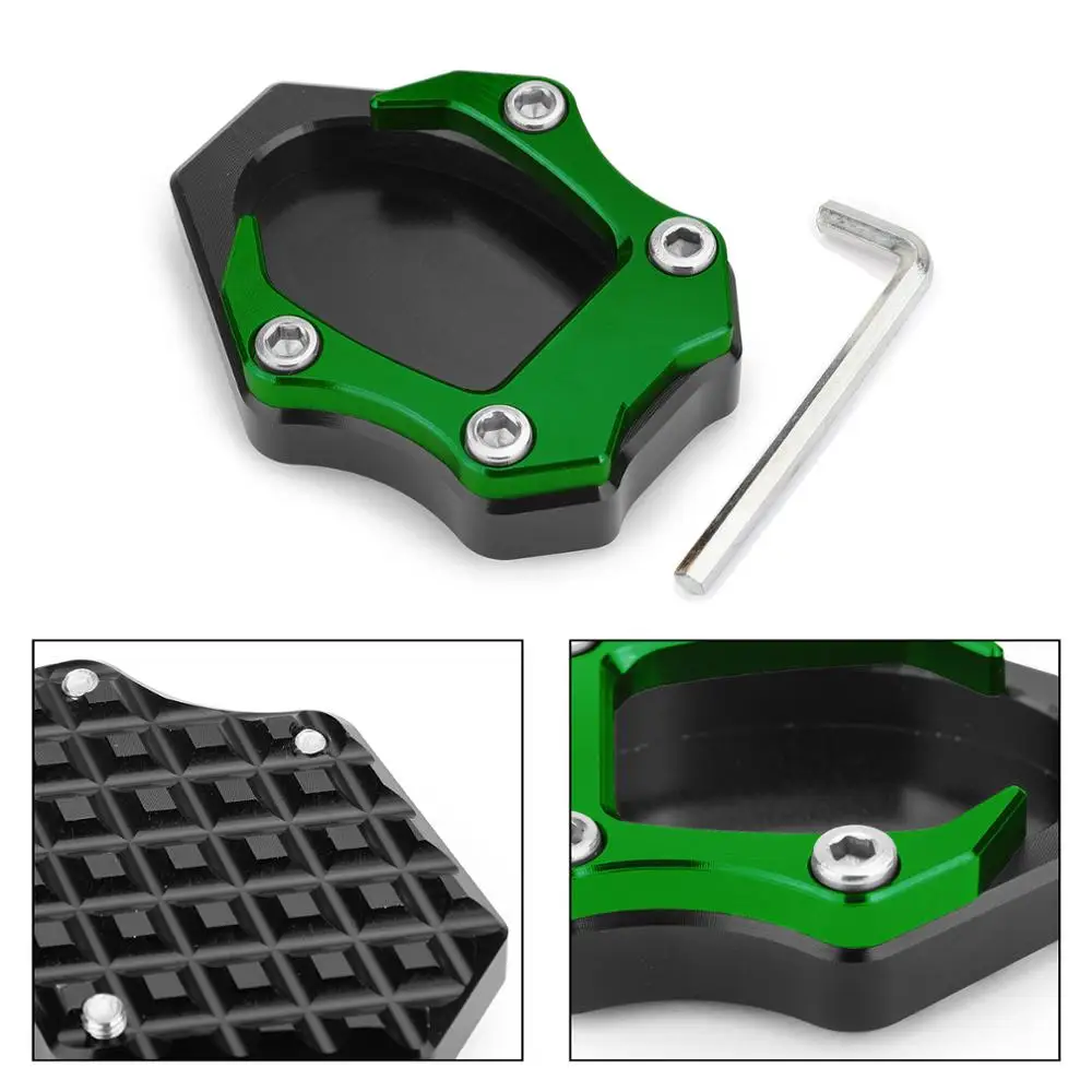 

Artudatech For Kawasaki NINJA400 NINJA250 CNC Kickstand Plate Side Stand Extension Enlarger 2018 Ninja 250 400 Accessories