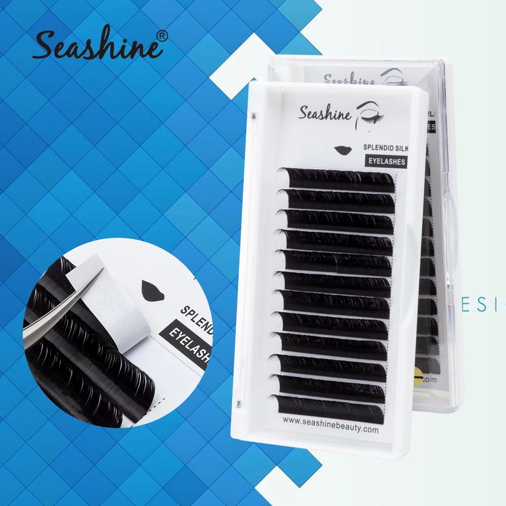 Seashine 50Trays Volume Lashes Extensions L Curl 0.03mm Individual 12 Lines High Quality Classic EyelashesExtensions | Красота и