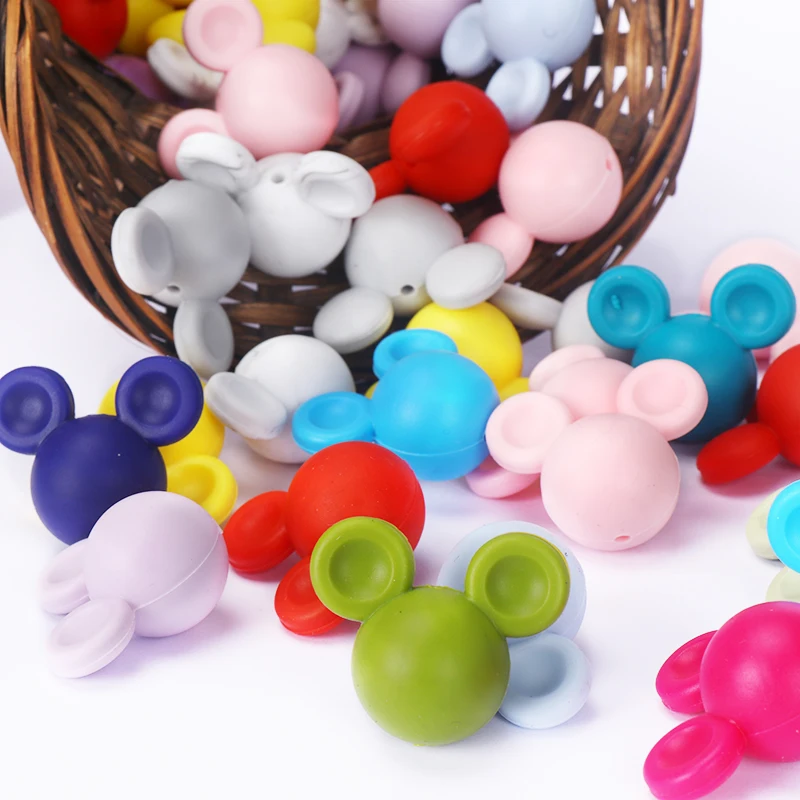 

10Pcs/Lot New 20 Colors Baby Teething Beads Food Grade Cartoon Shape Silicone Beads For Pacifier Chain Teether Chwe Toy Accesory