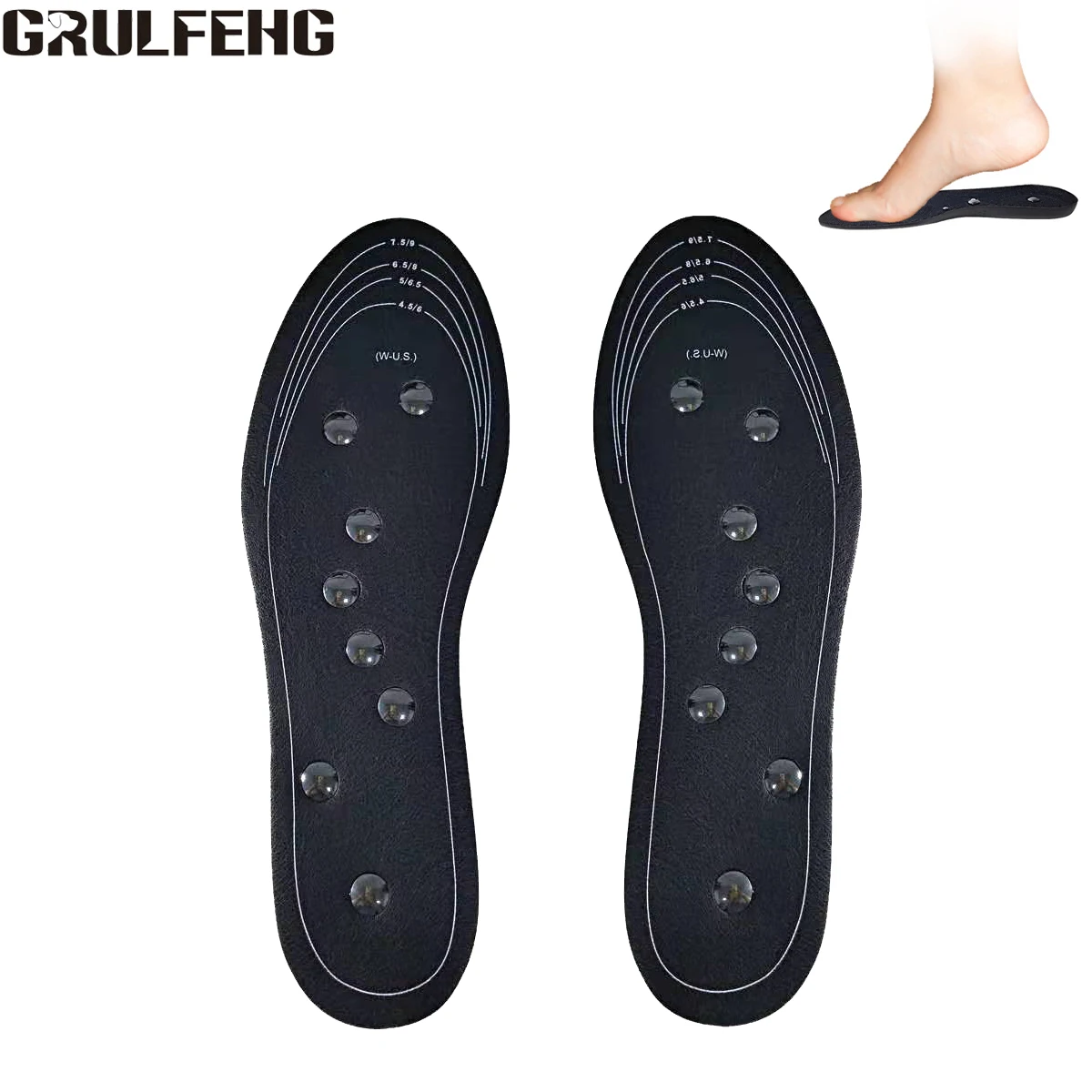 Купить High Quality Natural Magnet Massage Insoles Men And Women Leather Breathable Health Foot Care Magnetic Therapy Pads  Обувь | Стельки (4000860126255)
