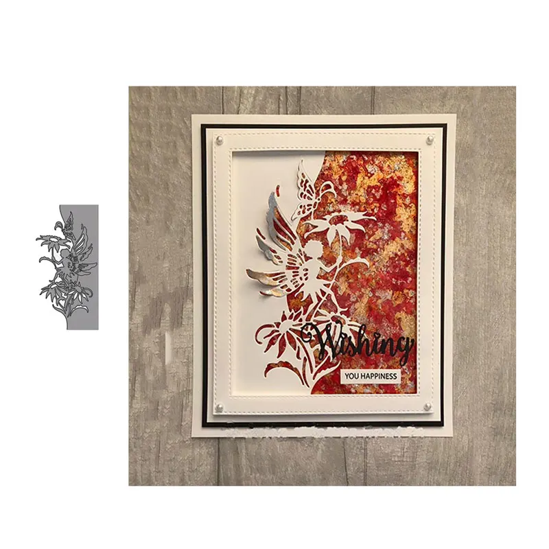 

JC Metal Cutting Dies for Scrapbooking Die Cut Wishing Flower Fairy Card Make Stencil Craft Background Decoration 2019 New Dies