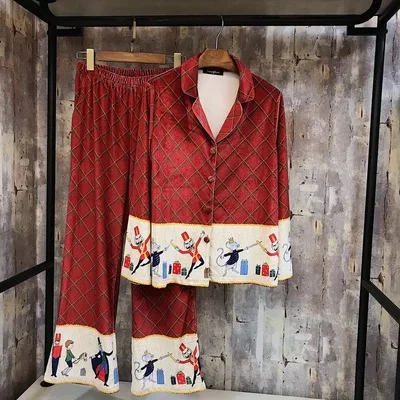 Мужская Шелковая пижама, набор пижам, мужская пижама, современный стиль, шелковая ночная рубашка, домашняя Мужская атласная парная Пижама с цветочным принтом - Цвет: color7
