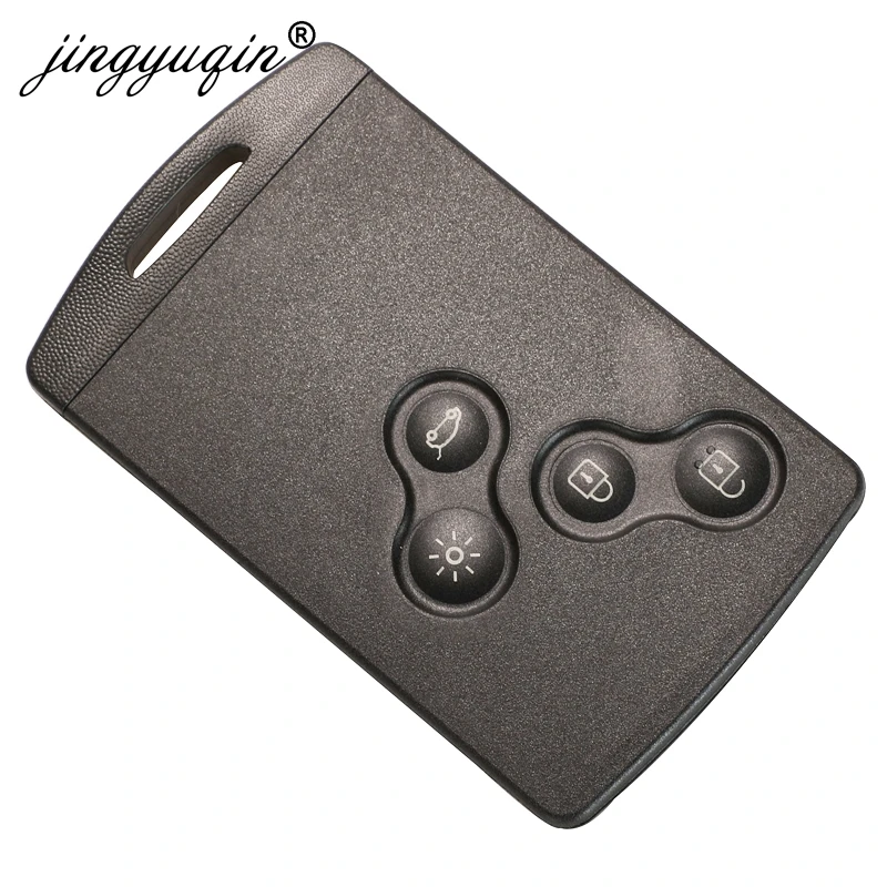 JINGYUQIN 433MHZ 4A PCF7953 CHIP CAR KEY CARD FOR RENAULT CLIO IV CAPTUR PASSIVE KEYLESS GO ENTRY REMOTE SMART HANDSFREE SYSTEM