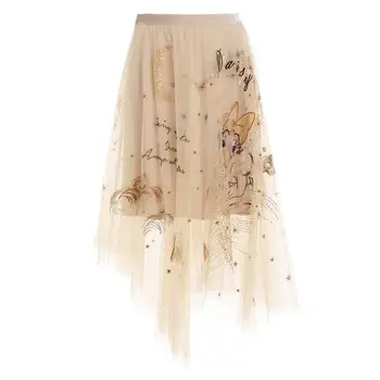 

New female winter Donald Duck gauze skirts since waist skirt teamed in embroidery