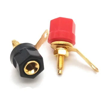 

20/10pcs Red and Black Hex Cap Head Terminals Speaker Amplifier Screw Binding Post for 4mm Banana Plug Sockets Connectors