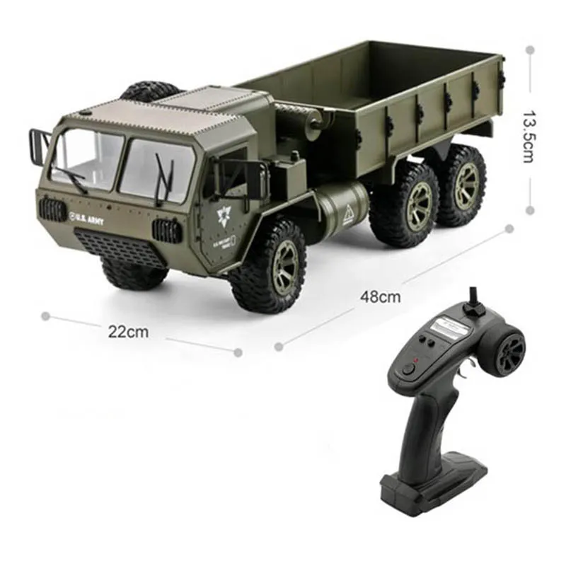 1:16 RC военный грузовик 2,4G 6WD с Wi-Fi камерой дистанционного управления грузовики для детская игрушка на радио автомобиль игрушки подарки