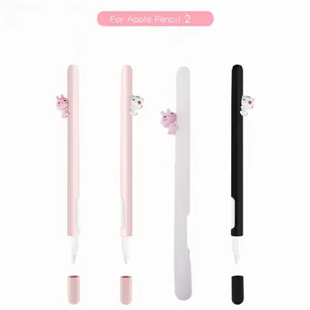 

New Cute Cat Silicone Protective Case Pouch Cap Holder Nib Cover For Apple Pencil 2