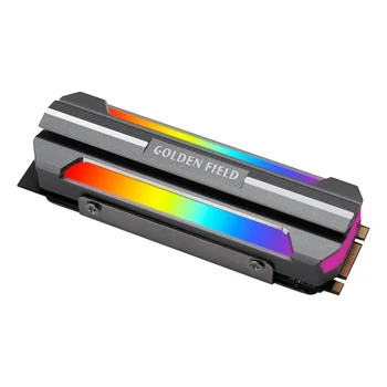 

M.2 2280 ARGB SSD Heatsink Desktop PC 5V 3pin Home Thermal Pad Radiator Professional Accessories Office Computer Cooler