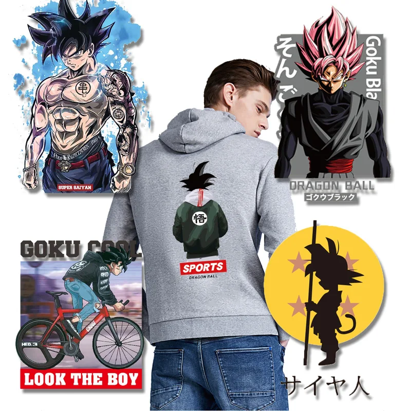 

Hot Anime DRAGON BALL patches Heat Transfer Vinyl Sticker Iron On Transfers For Clothes Garment Accessories Applique on Clothes
