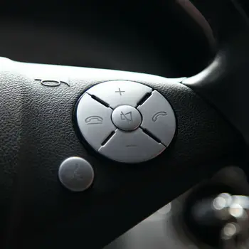 

Replacement Steering Wheel Button ABS Silver Trim Interior Accessories