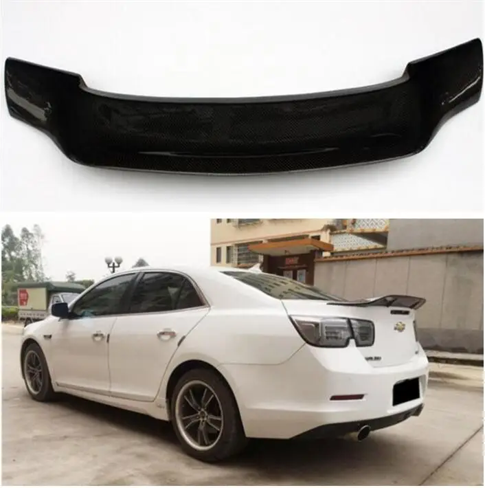 Высокое качество углеродного волокна и ABS заднее крыло багажника спойлер для Chevrolet Malibu 2012- R Стиль по EMS