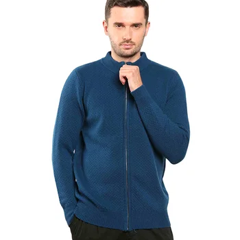 

2020 zipper Cardigan Sweater Mens Oneck High Soft Autumn Winter Zipper Sweaters Pullover Male Knitwear 100% Merino Wool Cashmere