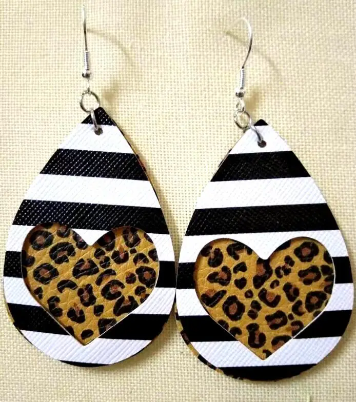 New Floral Printed Leather Earrings Antique Looking Various MultiColors Pendants Bohemia Dangle Drop | Украшения и аксессуары
