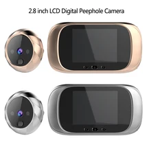 Sonnette numérique avec écran couleur LCD de 2.8 pouces, 90 degrés, œil de chat électronique, caméra d'extérieur