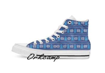 

Who s Sweater Custom Casual High Top lace-up Canvas shoes sneakers Drop shipping