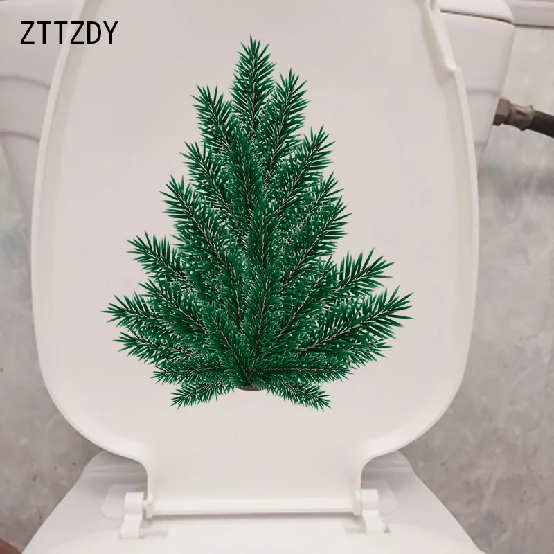 ZTTZDY 21 5 × 26 см творческий современное искусство ель Туалет наклейки WC дома номер