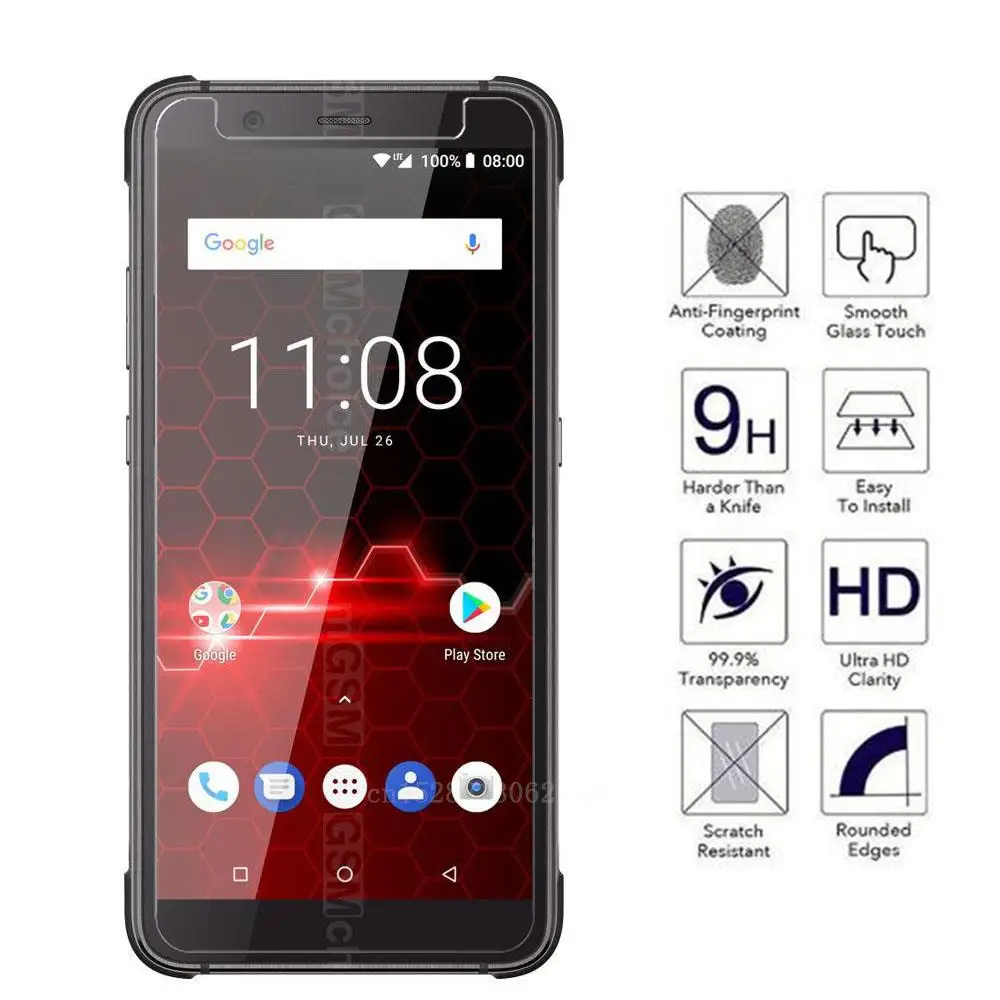 Закаленное стекло 9H для смартфона Myphone Hammer Blade 2 Pro lte Защитная пленка экрана