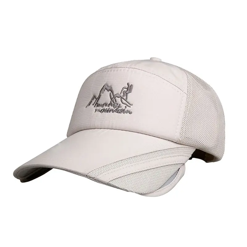 Embroidered Printed Baseball Cap Adjustable Brim Mesh Cotton Golf Hat Outdoor Sports Headwear