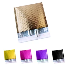 

10PCS 15x13cm Colorful Metallic Foil Bubble Mailer Makeup Gift Padded Wrap Packaging Bubble Envelopes Shipping Mailing Bags